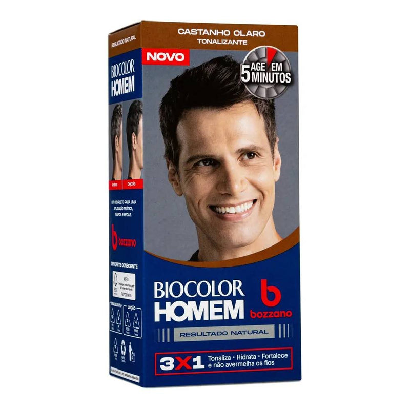 Tintura Biocolor Homem Bozzano Tonalizante Castanho Claro