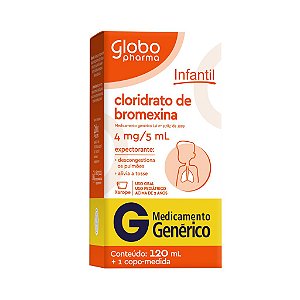 Cloridrato De Bromexina 4mg/5mL Xarope Infantil 120mL Globo