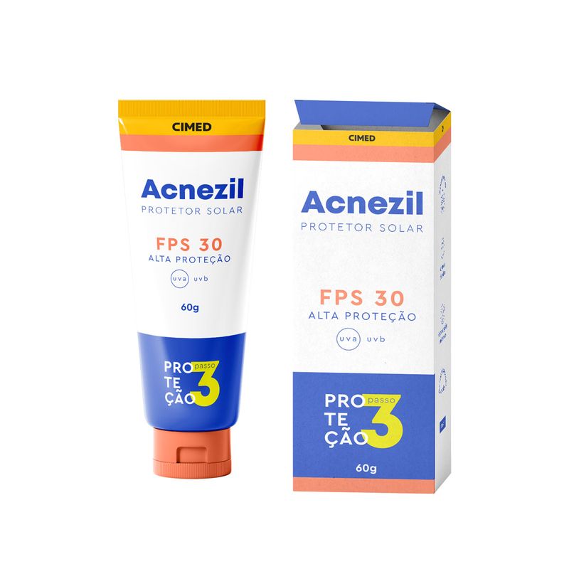 Protetor Solar Acnezil Fps 30 Com 60g