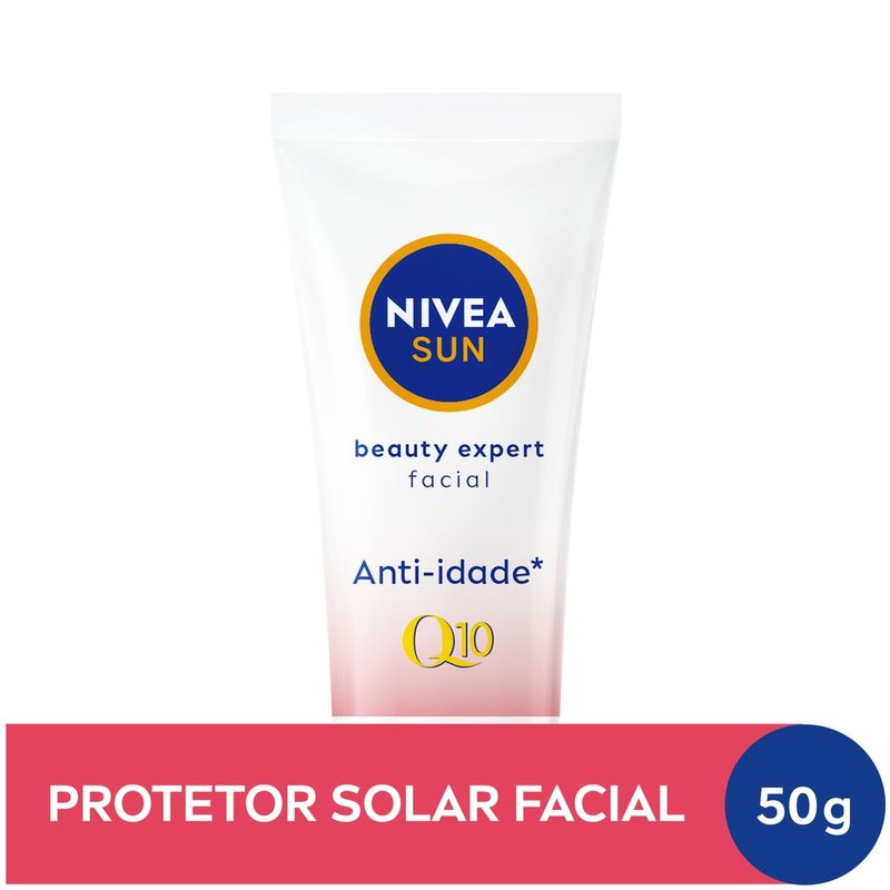 NIVEA SUN Protetor Solar Facial Beauty Expert Pele Normal a Seca FPS 50 50g