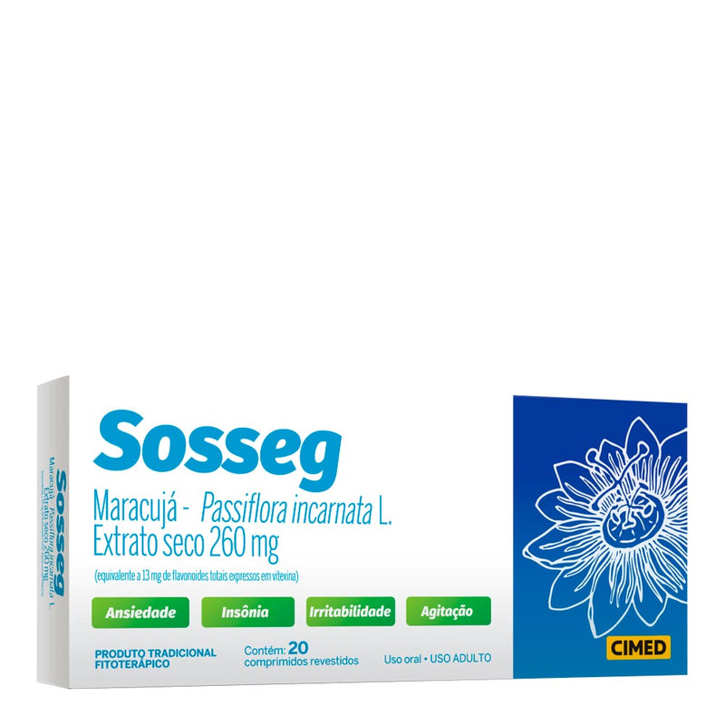 Sosseg 260mg Cimed 20 Comprimidos Revestidos