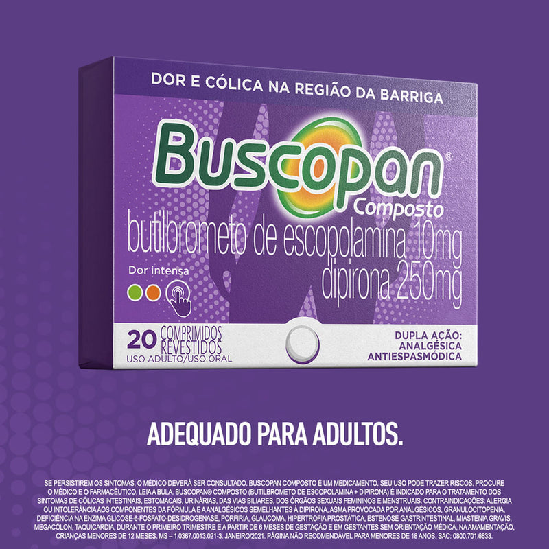 Buscopan Composto Com 20 Comprimidos Revestidos