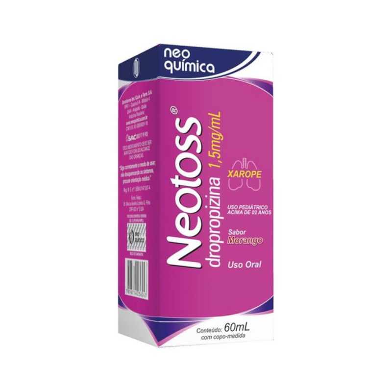 Neotoss dropropizina 1,5mg/ml xarope pediátrico 60ml