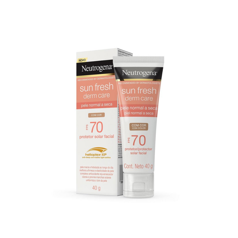 NEUTROGENA SUN FRESH® Dry Skin Com Cor FPS 70 40g