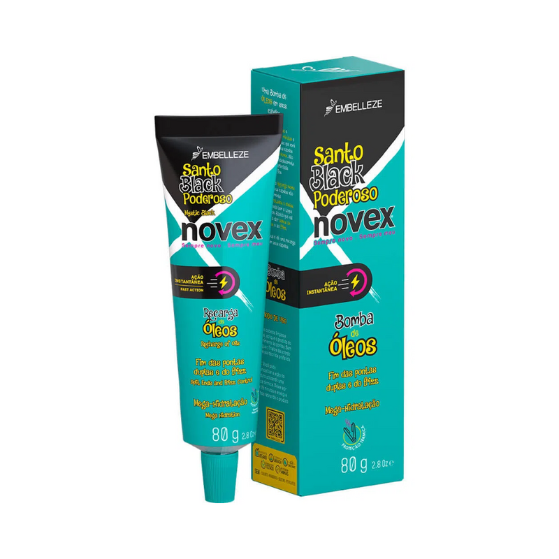 Máscara de Hidratação Novex Recarga de Óleos Santo Black Poderoso 80g 80G