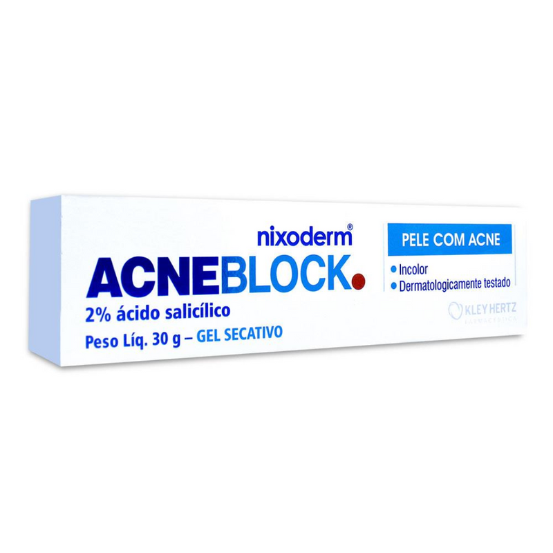 Acneblock nixoderm gel secativo 30g kley hertz