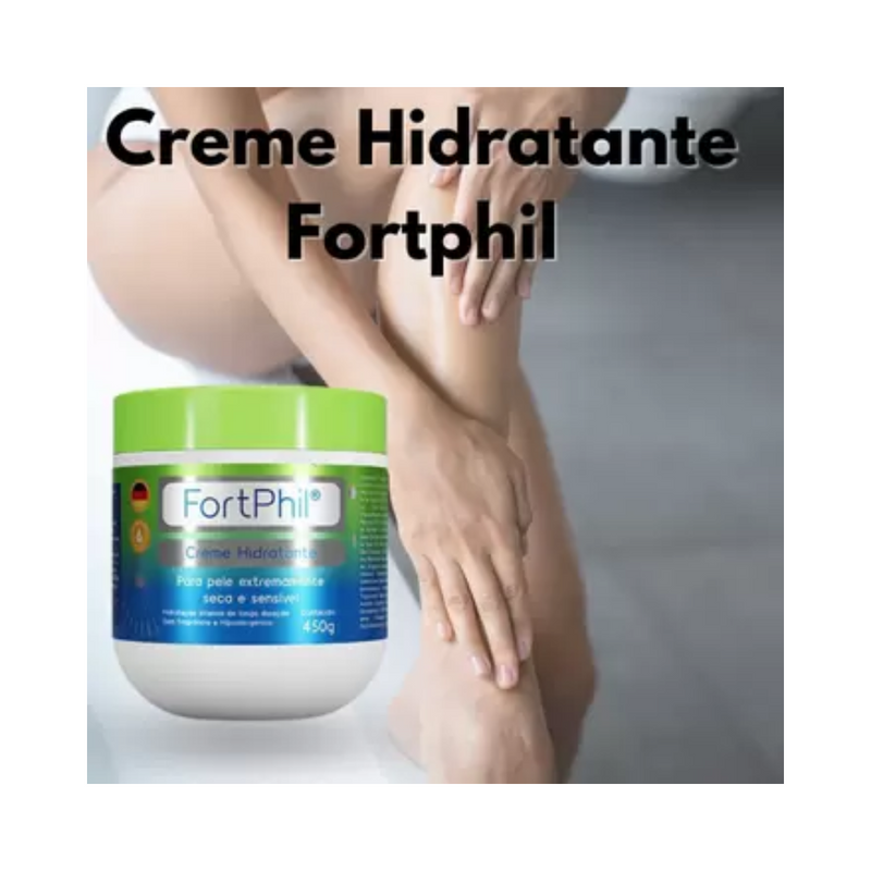 Creme hidratante corporal pele seca 435g fortphil - FortLife