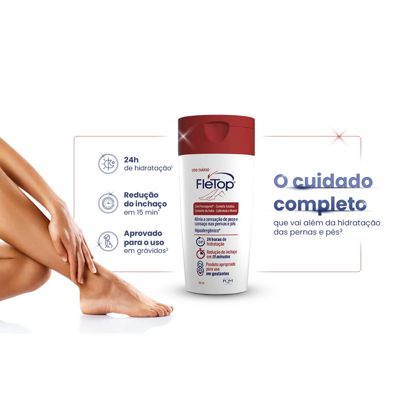 Loção para Pernas e Pés FleTop 200ml