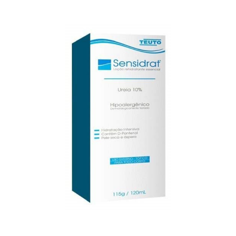 Sensidrat Loção 10% ureia rehidratante essencial 120mL – Teuto