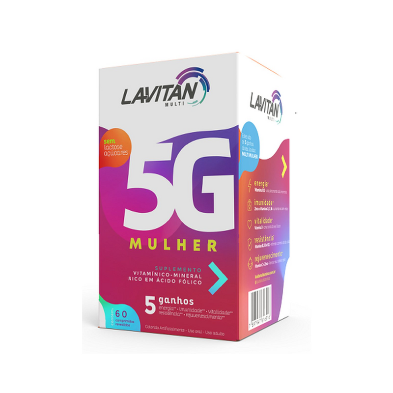 Suplemento vitamínico lavitan multi 5g homem com 60 comprimidos