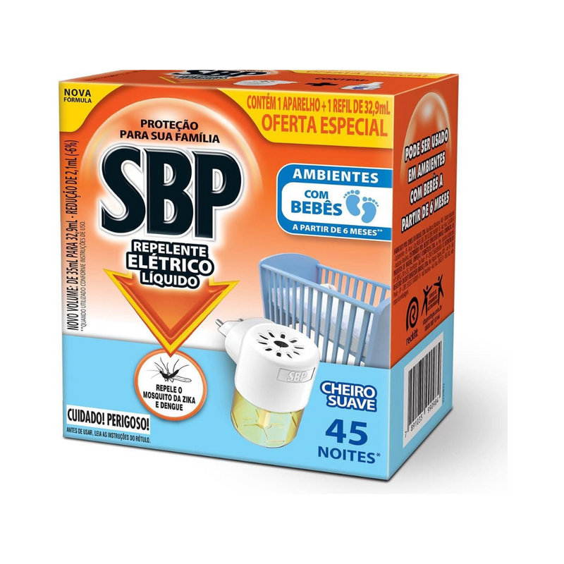 Repelente Elétrico Líquido SBP 45 Noites