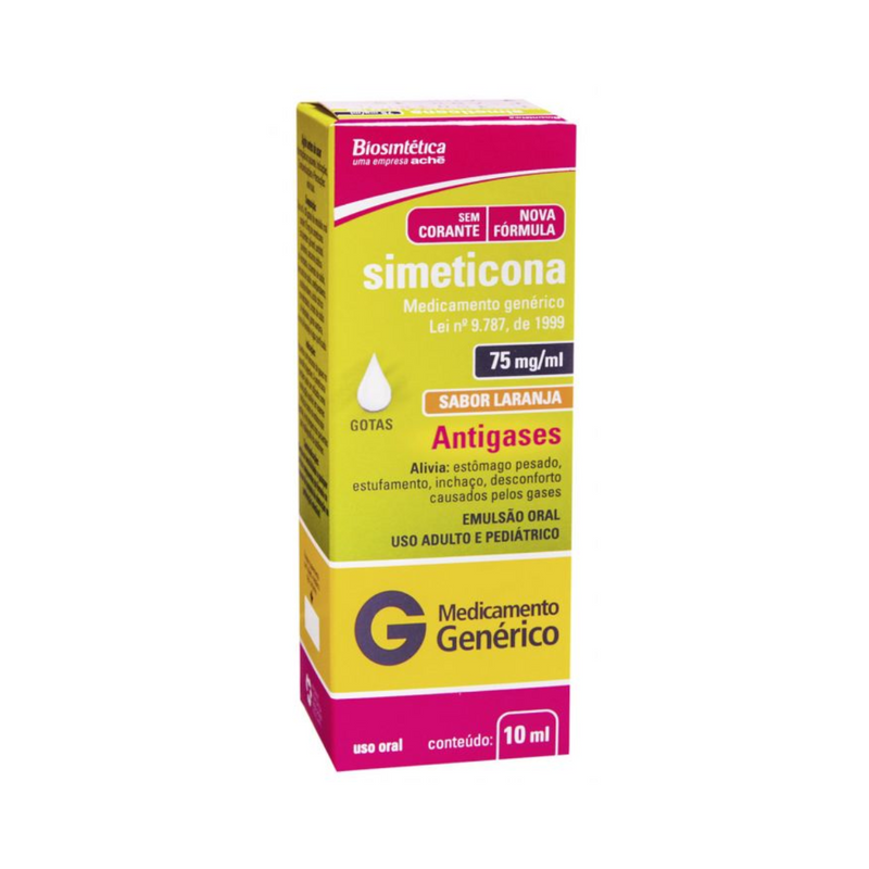 Simeticona Gotas Frasco Com 10 ML BIOSINTETICA - GENERICO