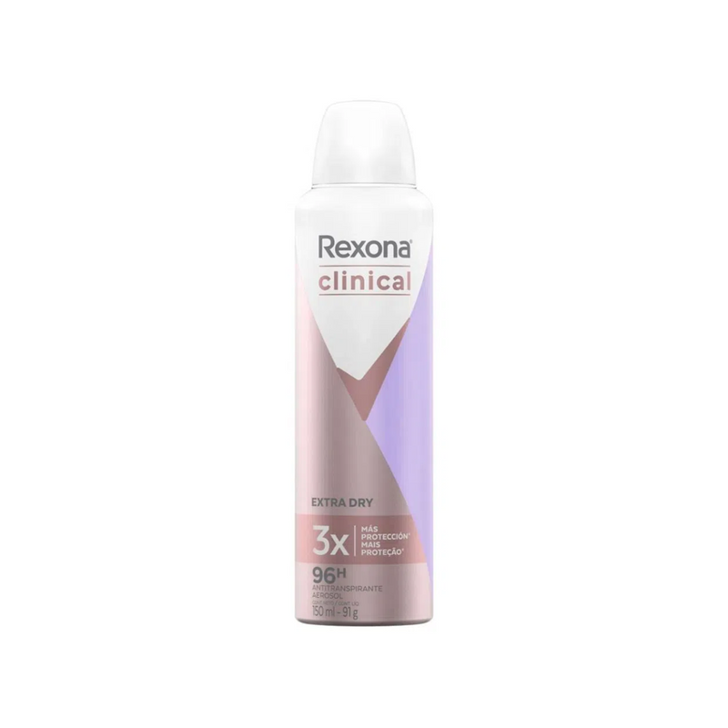 Desodorante Feminino Rexona Clinical Extra Dry Aerosol 150ml