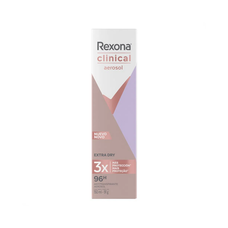 Desodorante Feminino Rexona Clinical Extra Dry Aerosol 150ml