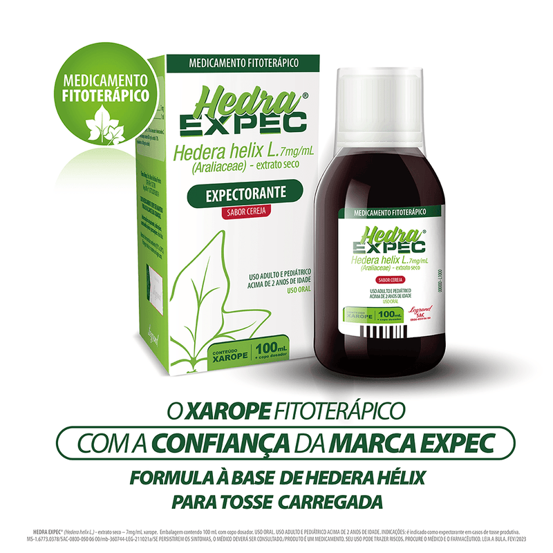 Hedra Expec 7mg/ml Cereja Solução Oral 100ml