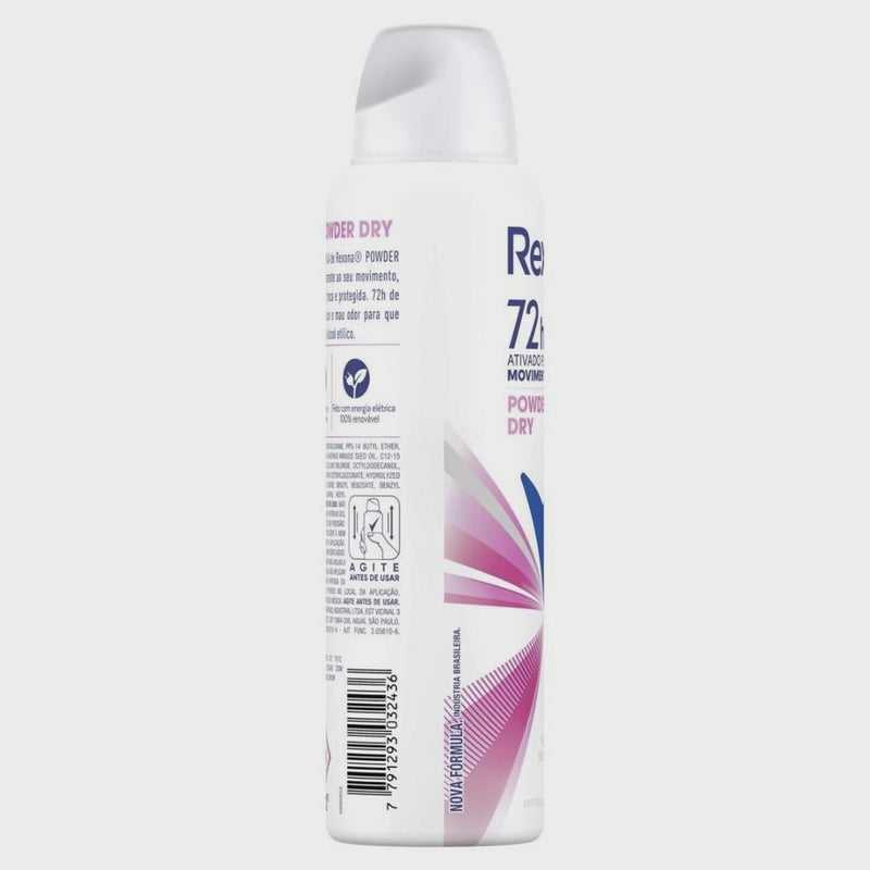 Desodorante Antitranspirante Aerosol Feminino Rexona Powder Dry 72 horas 150ml