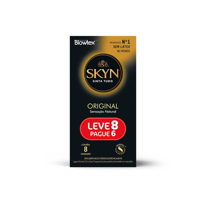 Preservativos Blowtex Skyn Original Sensação Natural 8 Unidades