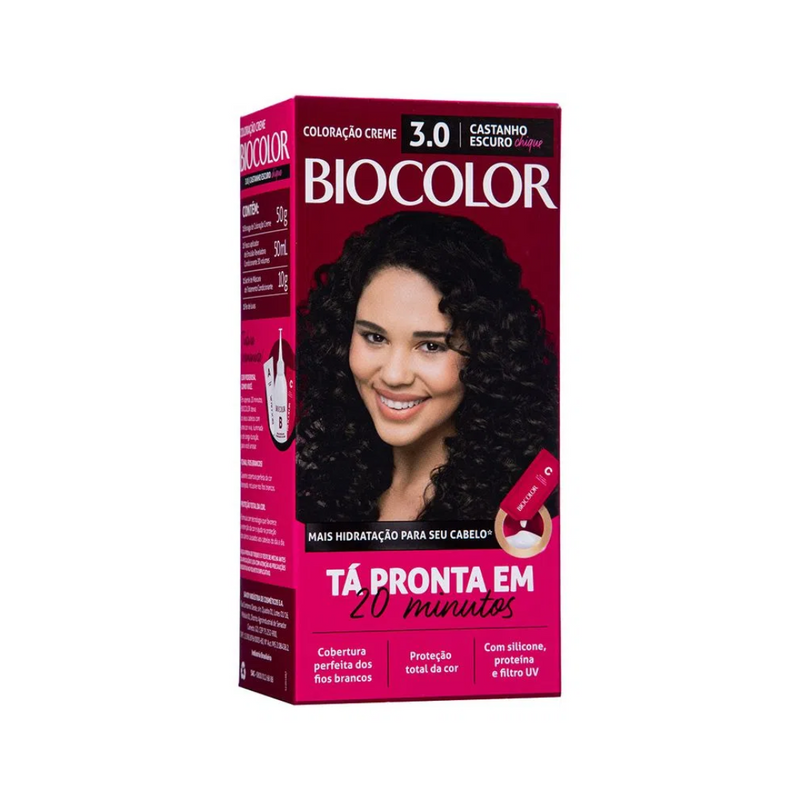 Tintura Creme Biocolor Castanho Escuro 3.0