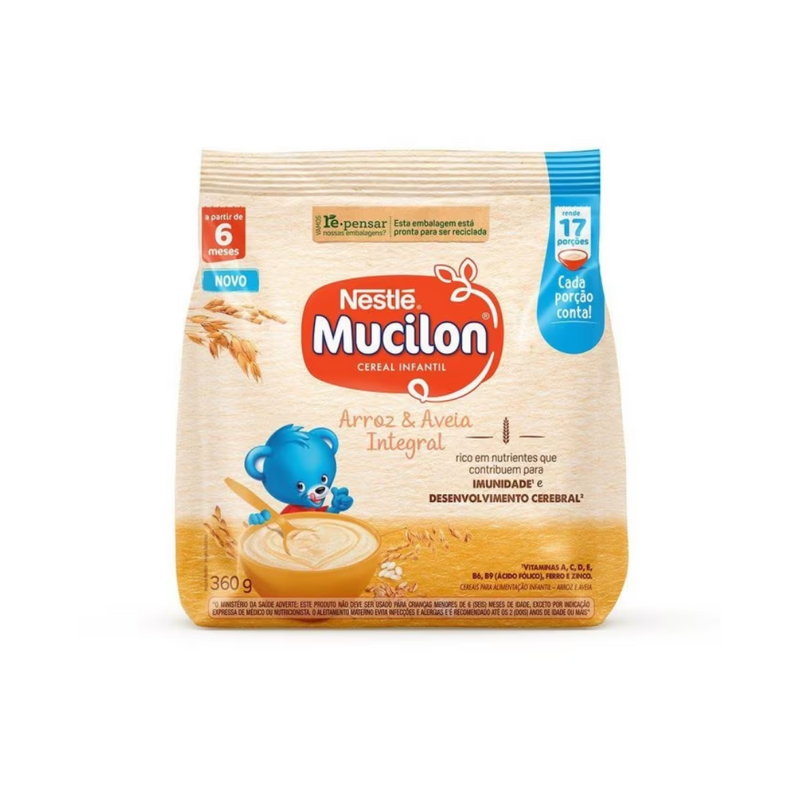 Cereal Infantil Mucilon Arroz e Aveia Integral 360g