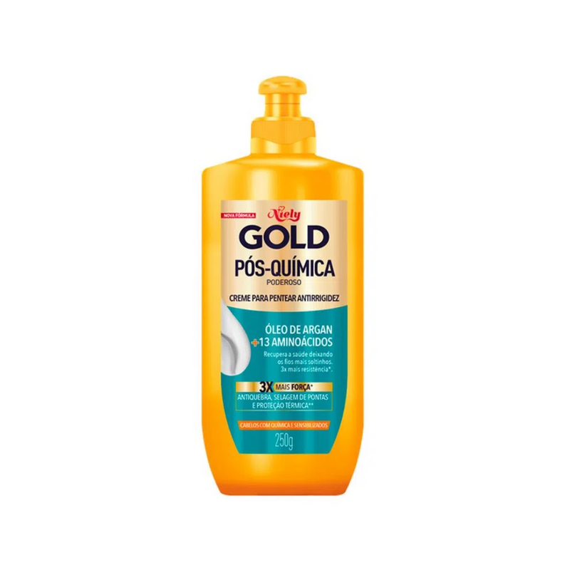 Creme Para Pentear Niely Gold Óleo De Argan Pós Química 250ml