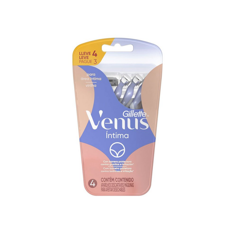 Aparelho de Depilar Gillette Venus Íntima 4 Unidades