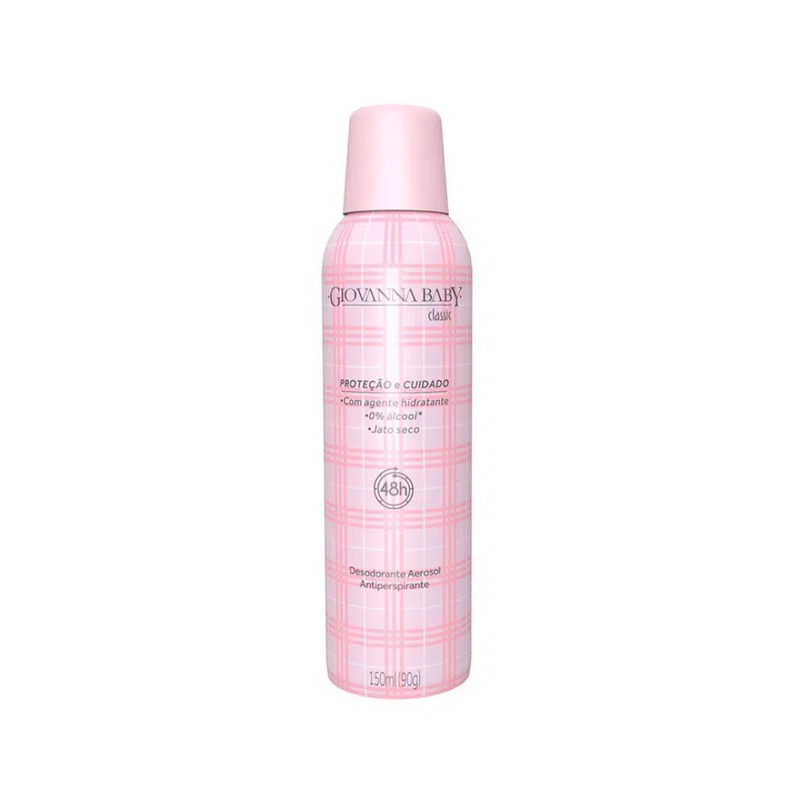 Desodorante Aerosol Giovanna Baby Classic Rosa 150ml