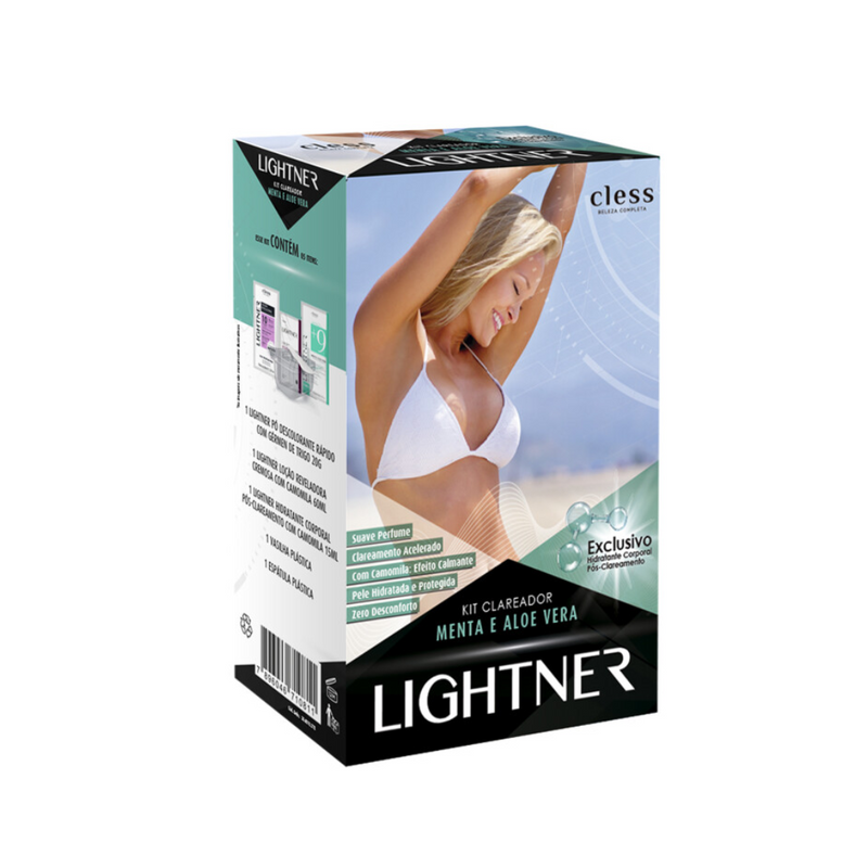 Kit Descolorante para pelos Lightner Menta e Aloe Vera