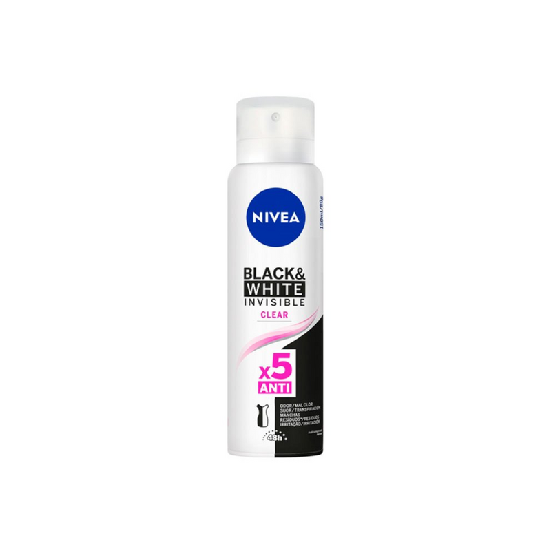 Desodorante Aerosol Nivea Invisible Black&White Clear 150ml