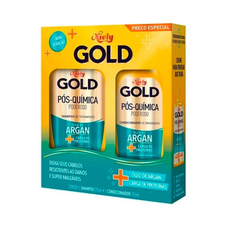 Kit Shampoo+Condicionador Niely Gold Pós Quimica