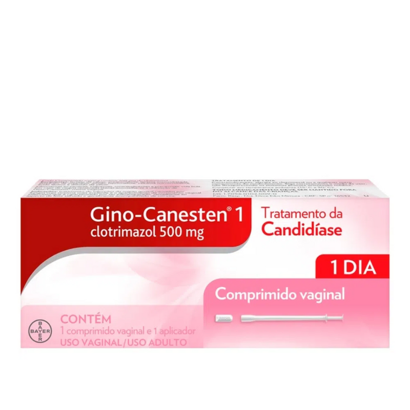 Comprimido Vaginal Gino-Canesten 500mg 1 Dia 1 Comprimido + Aplicador