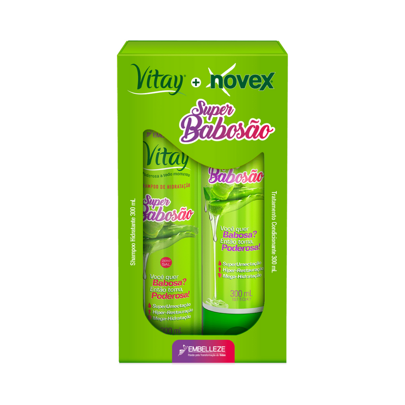 Shampoo e Condicionador Vitay Novex Super Babosão KIT