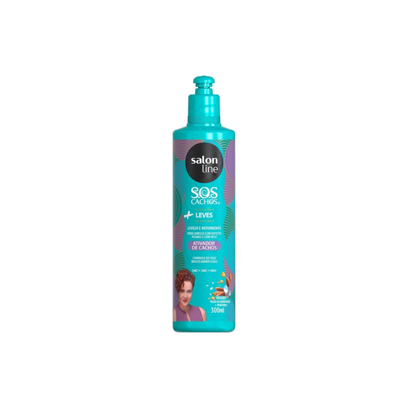 Ativador de Cachos SOS Cachos + Leves Óleo de Amêndoas Salon Line 300ml