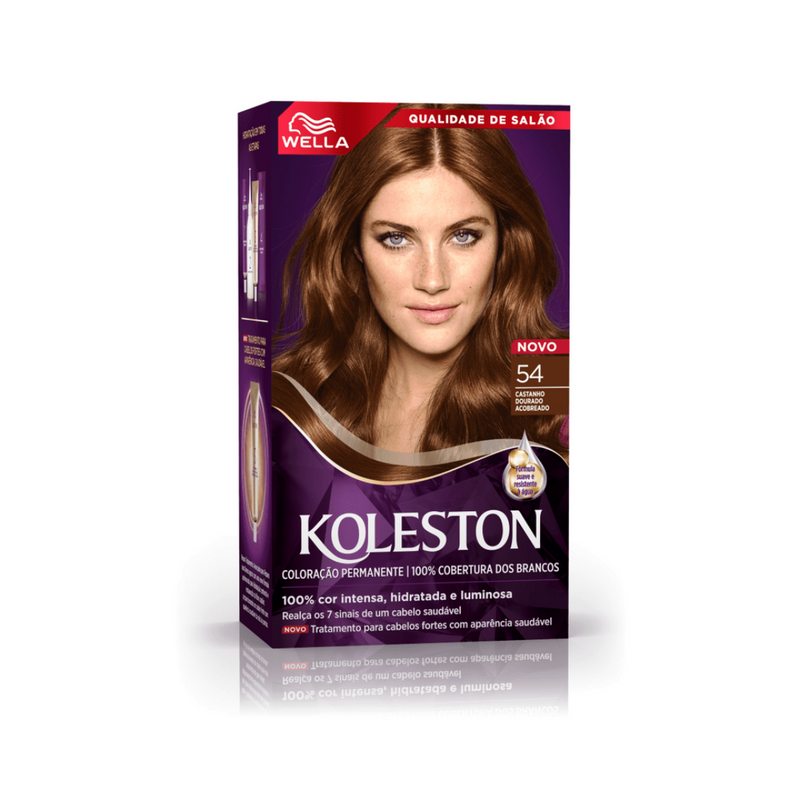 Tintura Koleston Castanho Dourado Acobreado 54