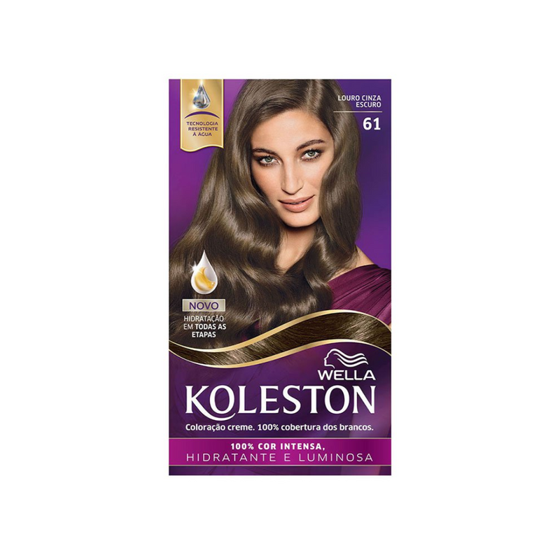 Tinta de Cabelo Koleston Louro Cinza Escuro 61