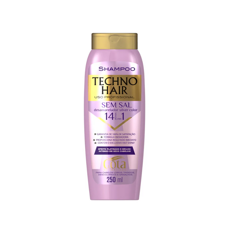 Shampoo Gota Dourada Techno Hair Desamarelador Silver Color 250ml