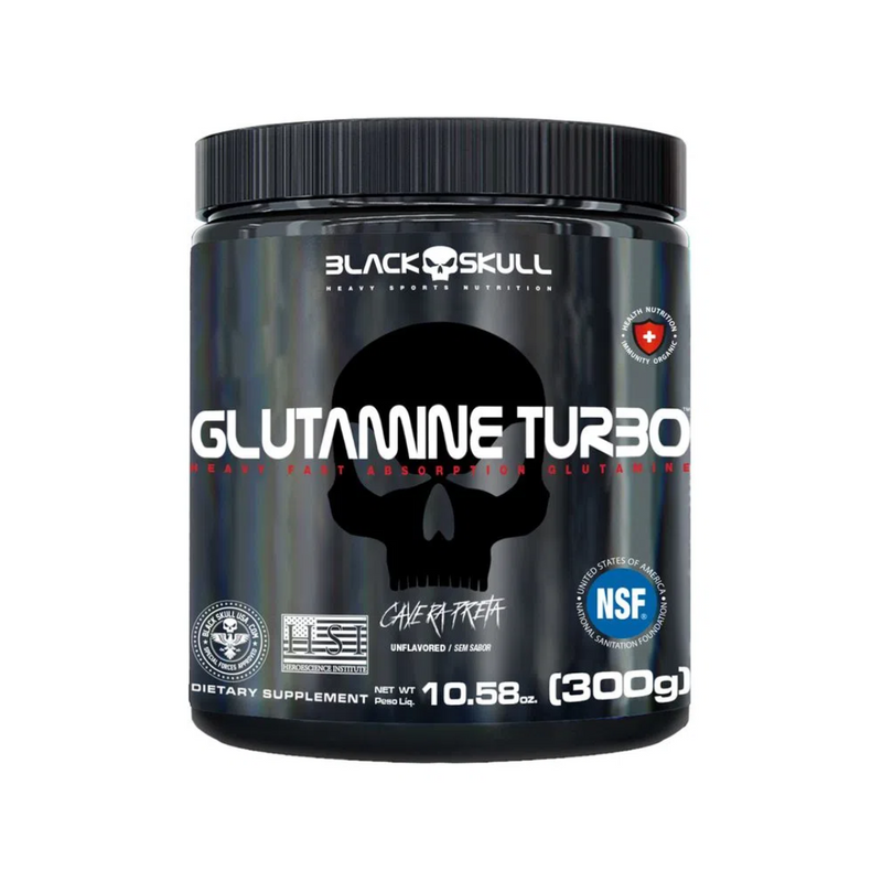 GLUTAMINE TURBO CAVEIRA PRETA - GLUTAMINA - 300G