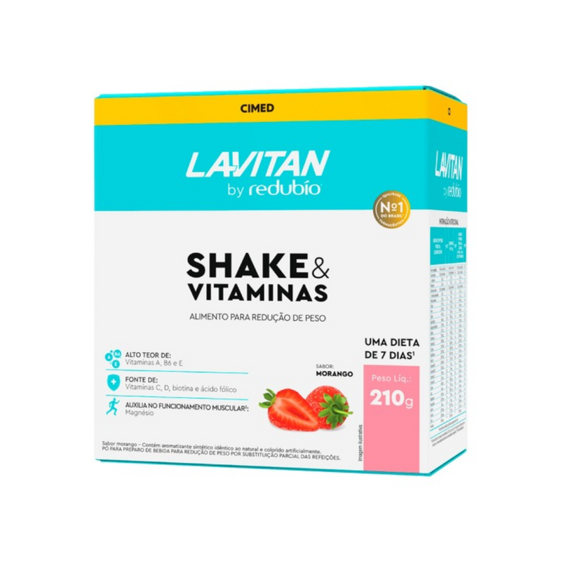 Shake & Vitaminas Lavitan by Redubío Morango 210g