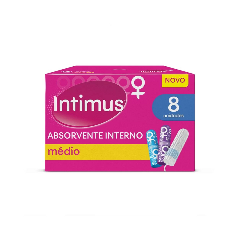 Absorvente Interno Intimus Médio Com 8 Unidades