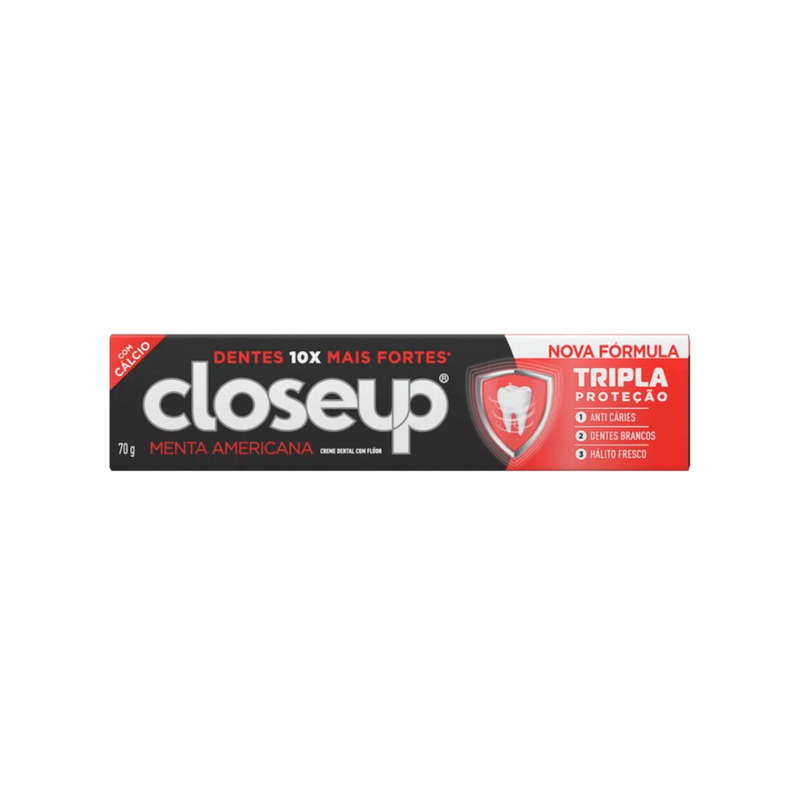 Creme Dental Closeup Tripla Proteção Menta Americana 70g