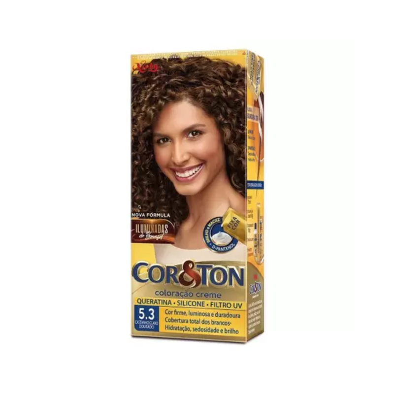 Tintura Cor&Ton Niely 5.3 Castanho Claro Dourado
