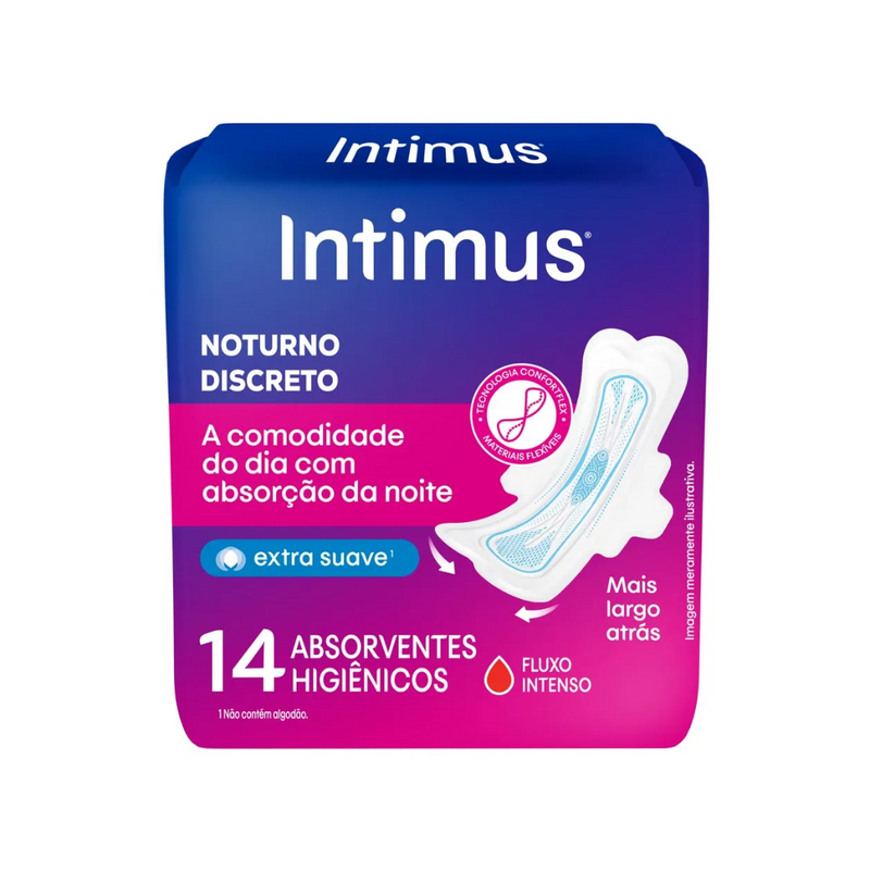 Absorvente Intimus Dia e Noite Ultrafino Extra Suave 14 Unidades