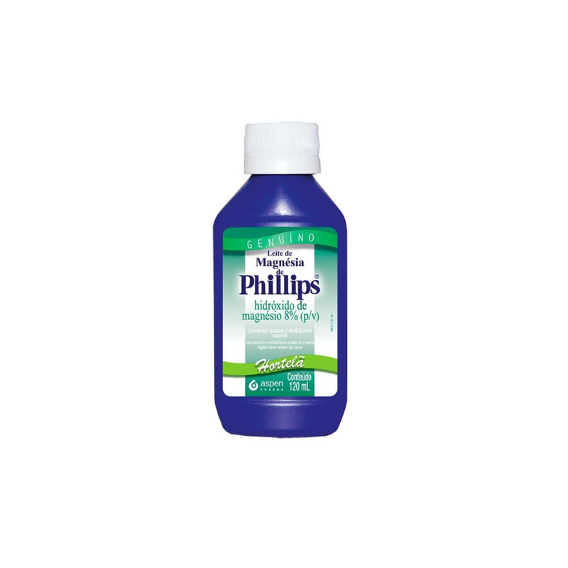 Leite de Magnésia de Phillips Hortelã 120ml