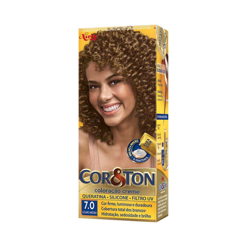 Tintura Niely Cor&Ton 7.0 Louro Médio