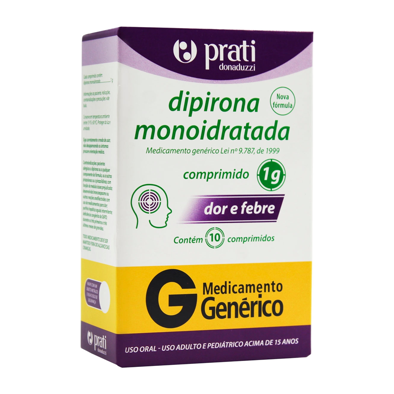Dipirona 1g Prati Donaduzzi 10 Comprimidos