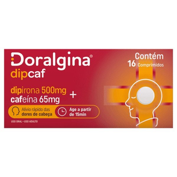 Doralgina Dipcaf 500Mg 65Mg Com 16 Comprimidos Neo Química