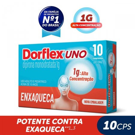 Dorflex Dipirona 1g Enxaqueca 10 Comprimidos