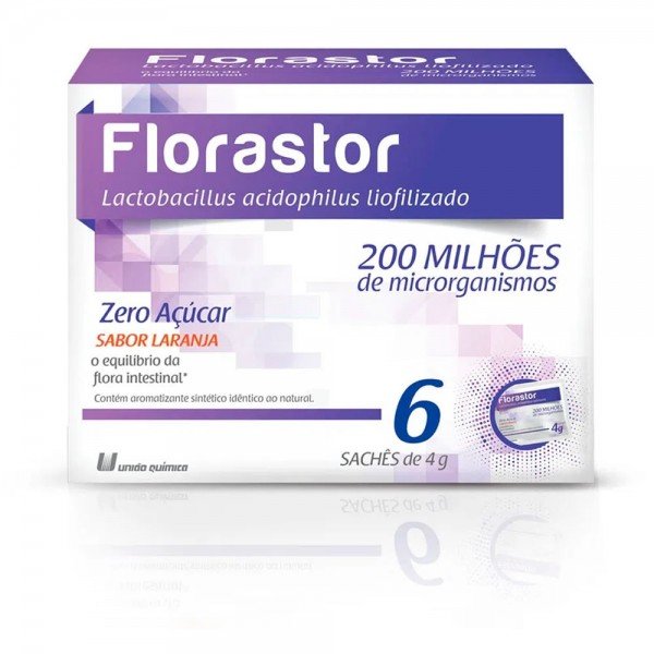 Florastor Sabor Laranja Com 6 Sachês