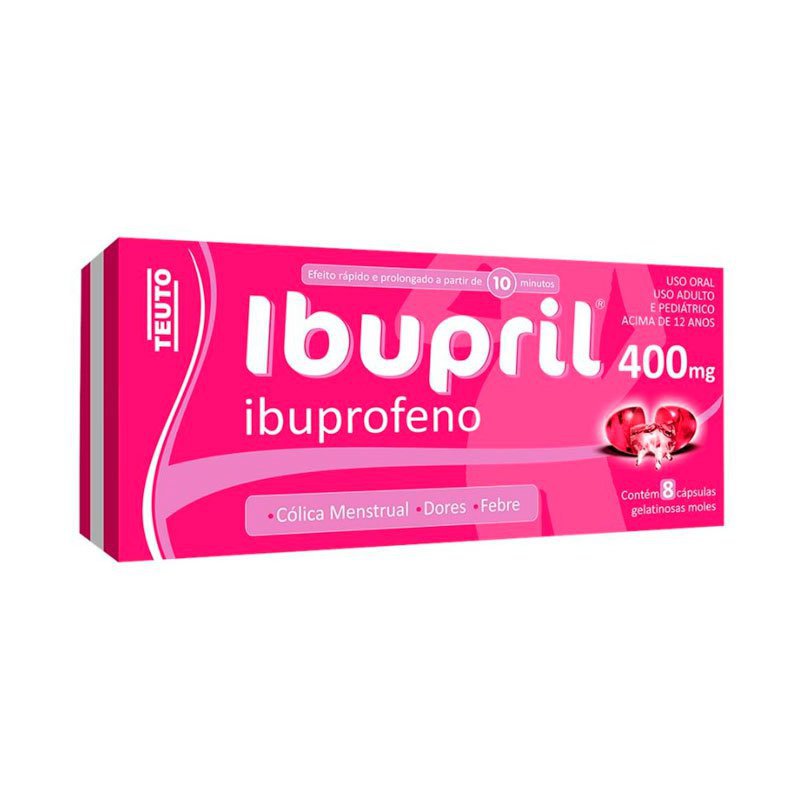 Ibupril 400Mg Com 8 Cápsulas Gelatinosas Moles Teuto