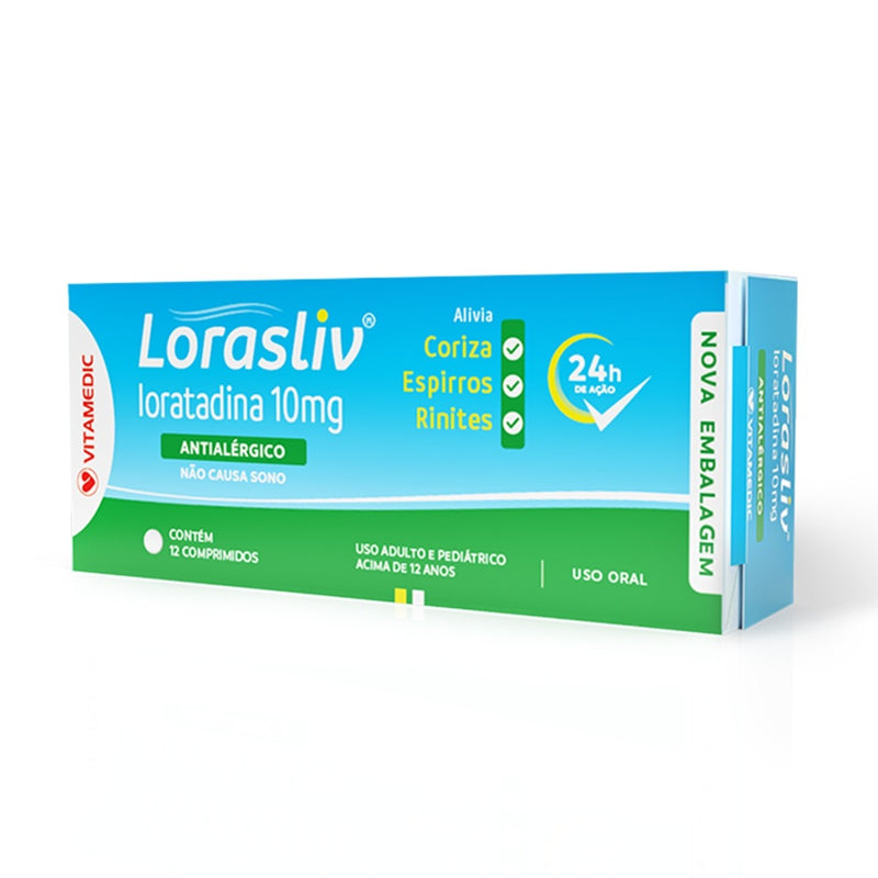 Lorasliv Loratadina 10mg 12 comprimidos