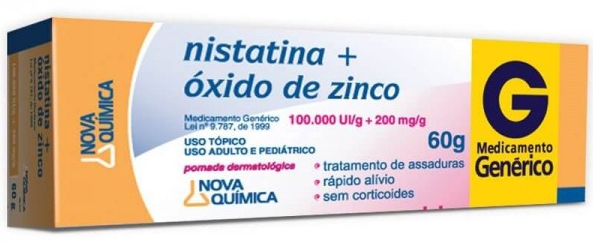 Nistatina + Oxido Zinco Genérico Pomada 60g